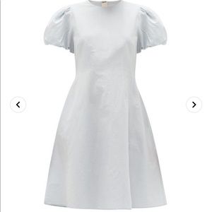 NWT!! 🔖 Brock Collection Puff-sleeved Cotton-blend Dress, Light Blue! Sold out!